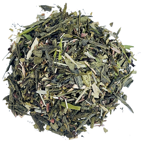 Women Energy Leo Tea – zielona liściasta herbata z yerba mate, nutą czerwonych owoców, melisą i trawą cytrynową, dostępna w różnych wariantach opakowań